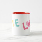 Mug Taza Love letra de corazón (Centre)