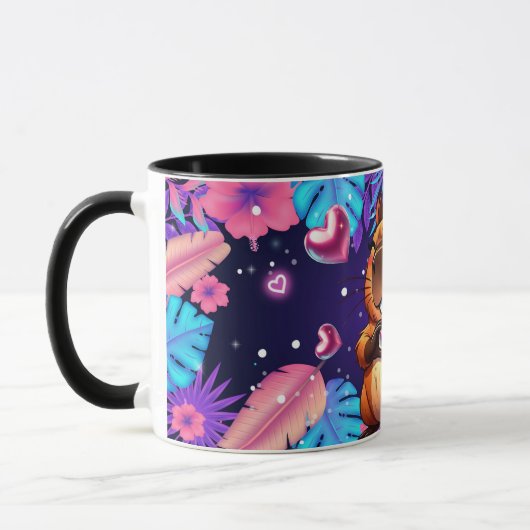 Mug taza magica con motivo capybara (Gauche)