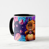 Mug taza magica con motivo capybara (Devant gauche)