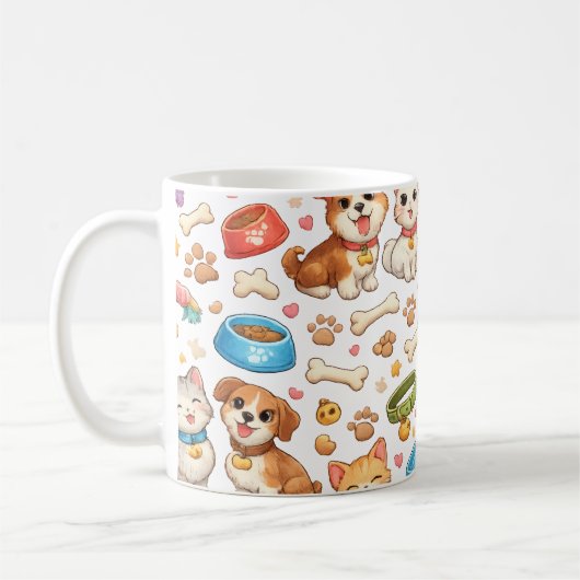 Mug Taza mascota adorable (Gauche)