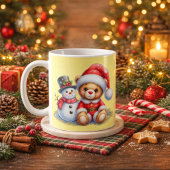 Mug Taza Navideña con Snowman