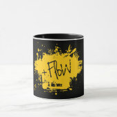 Mug Taza Negra con logo de +Flow (Centre)