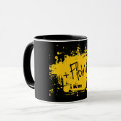 Mug Taza Negra con logo de +Flow (Devant gauche)