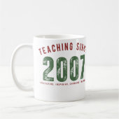 Mug Taza para profesor | Teaching since 2007 (Gauche)