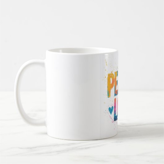 Mug Taza Peace and Love (Gauche)