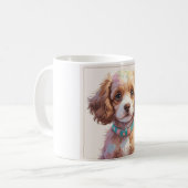 Mug Taza Perrete Adorable Blanco y Marrón – Amor perru (Devant gauche)