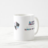 Mug Taza personalizada Alex y su significado (Devant droit)
