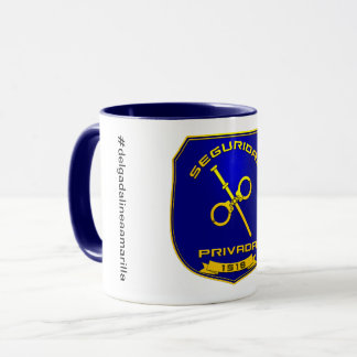 Mug Taza Seguridad Privada España Placa Azul