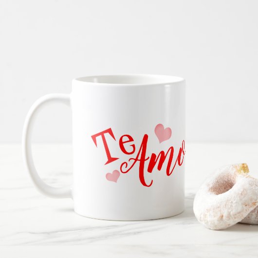 Mug Taza - Te Amo (Avec donut)