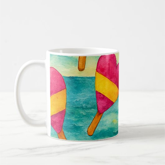 Mug Tazas de café helados en la playa (Gauche)