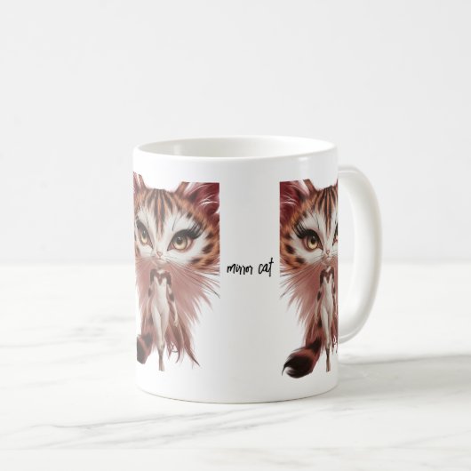 Mug tazas mirror cat (Devant droit)
