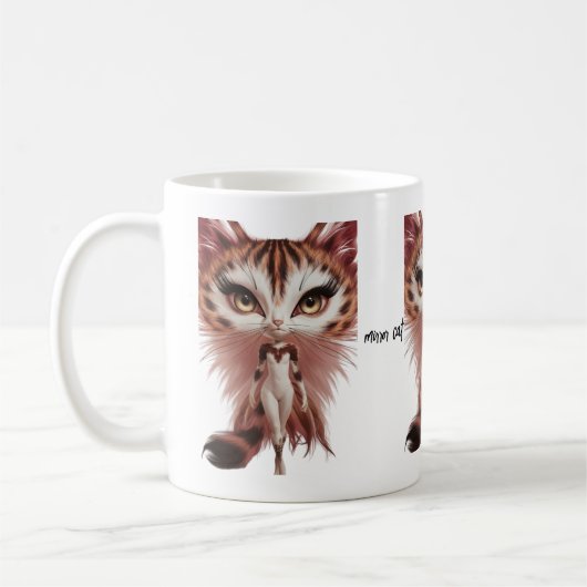 Mug tazas mirror cat (Gauche)