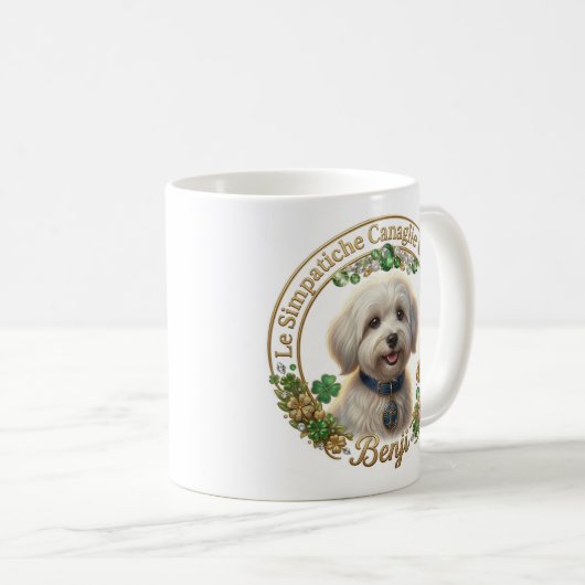 Mug Tazza Benji Bianca - Coton Detectives (Devant droit)
