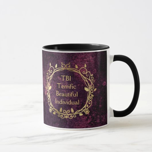 Mug TBI magnifique et magnifique or individuel sur vio (Droite)