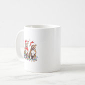 Mug Tbull Dog Christmas Lights Cute Pet Matching Famil (Devant gauche)