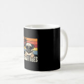 Mug Tchiens de Pug ambiance de plage Coucher de soleil (Devant droit)