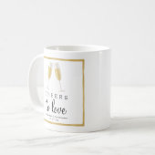 Mug Tchin élégant à l'amour Champagne de mariage or (Devant gauche)
