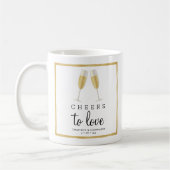 Mug Tchin élégant à l'amour Champagne de mariage or (Gauche)