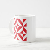 Mug Tchry Red Geometric Deco Cube Pattern (Devant gauche)