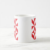 Mug Tchry Red Geometric Deco Cube Pattern (Centre)