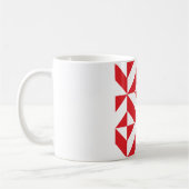 Mug Tchry Red Geometric Deco Cube Pattern (Gauche)