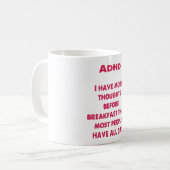 Mug TDAH: Avoir un enfant avec le TDAH (Devant gauche)