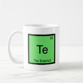 Mug Te - Symbole d'élément de chimie exempté d'impôt T (Gauche)