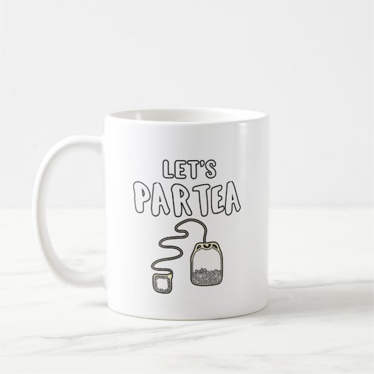 Mug Tea Lover Gift Party Let's Partea Gift (Gauche)