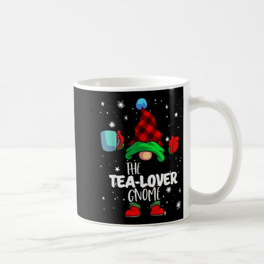Mug Tea Lover Gnome Red Buffalo Plaid Matching Family (Droite)