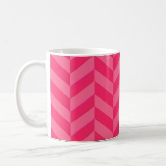 Mug Tea moderne rose Chevron & (Gauche)