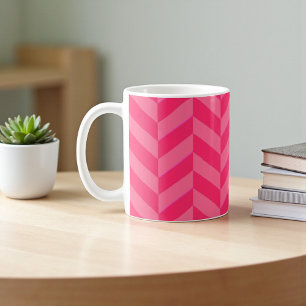Mug Tea moderne rose Chevron &