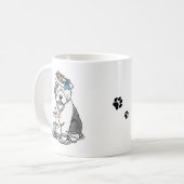Mug Tea Party Vieux chien anglais (Grey 1) (Devant gauche)