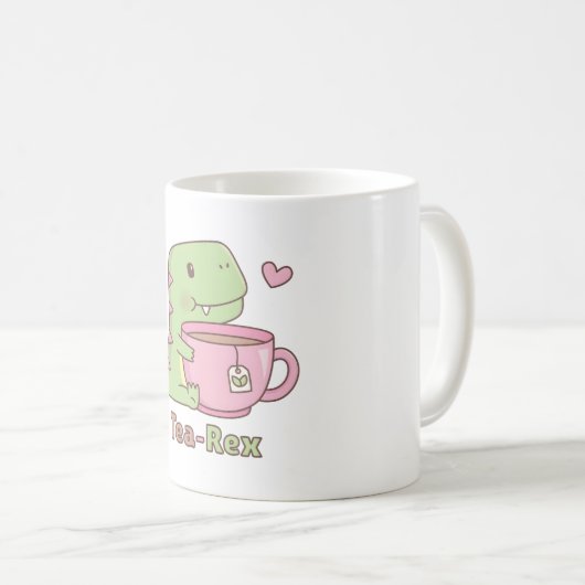Mug Tea-Rex Tea-Dinosaur Cute Hugging Tea Tea (Devant droit)