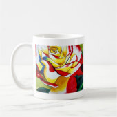 Mug Tea Rose aquarelle art original Flower (Gauche)