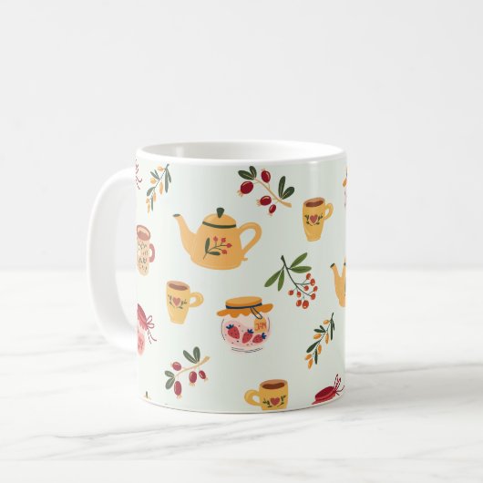 Mug Tea Time Motif sans faille (Devant gauche)