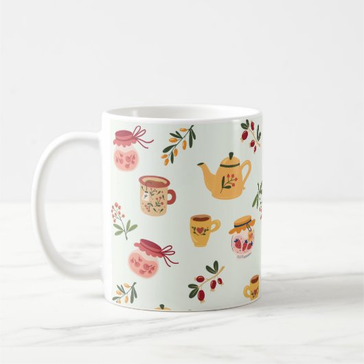 Mug Tea Time Motif sans faille (Gauche)