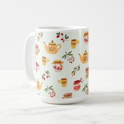 Mug Tea Time Motif sans faille (Devant gauche)