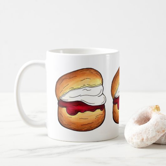 Mug Tea Time Scone Crème Clochée Jam UK British Food (Avec donut)