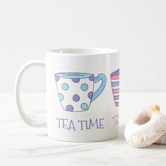 Mug Tea Time Tea Party Pastel (Avec donut)
