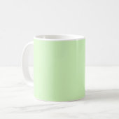 Mug Tea vert pastel Feuille couleur solide (Devant gauche)