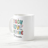 Mug Teach Love Inspire Personalized Teacher Gift (Devant gauche)