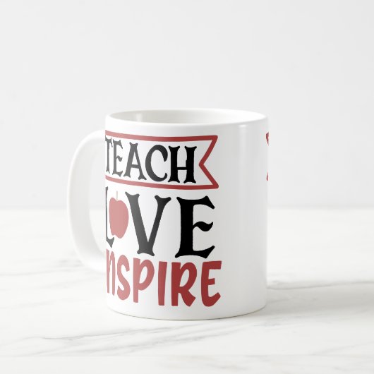 Mug Teach Love Inspired (Devant gauche)