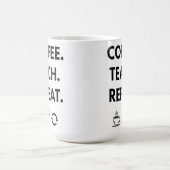 Mug Teach Repeat - Professeur minimaliste (Centre)