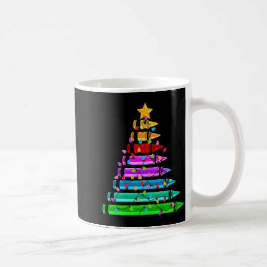 Mug Teacher Christmas Crayon Tree Student Pajama Chris (Droite)