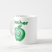 Mug Teacher Green Apple Rings Gift (Devant gauche)