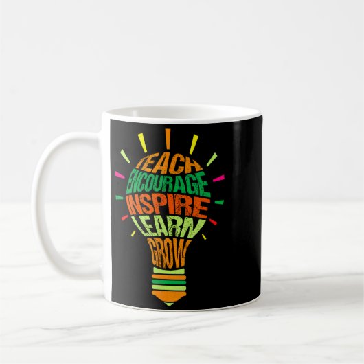 Mug Teacher Insrational Definition Colorful Lightbulb (Gauche)