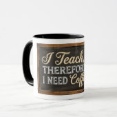Mug Teacher Life Chalkboard Coffee (Devant gauche)