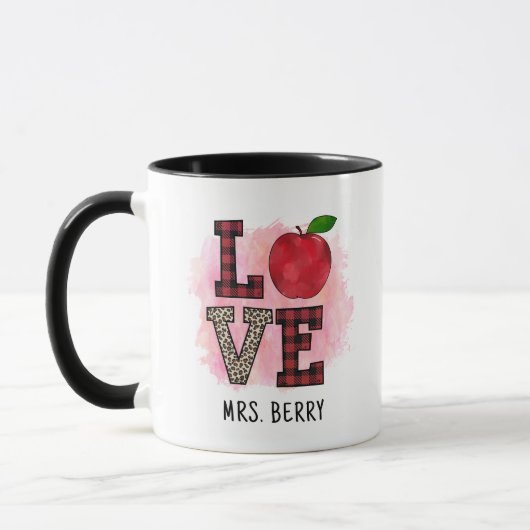 Mug Teacher Love Red Apple (Gauche)