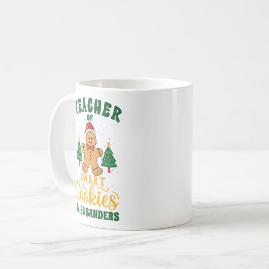 Mug Teacher of Smart Cookies Funny Teacher Christmas (Devant gauche)