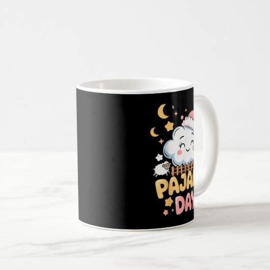Mug Teacher Pajama Day Shirt, Funny Cloud Sleever Scho (Devant droit)